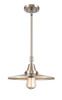 Appalachian - 1 Light - 12 inch - Brushed Satin Nickel - Mini Pendant (447-1S-SN-MFR-SN-12)