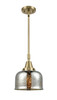 Bell - 1 Light - 8 inch - Antique Brass - Mini Pendant (447-1S-AB-G78)
