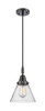 Cone - 1 Light - 8 inch - Matte Black - Mini Pendant (447-1P-BK-G44)