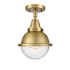 Hampden - 1 Light - 7 inch - Brushed Brass - Flush Mount (447-1C-BB-HFS-64-BB)