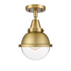 Hampden - 1 Light - 7 inch - Brushed Brass - Flush Mount (447-1C-BB-HFS-62-BB)