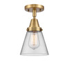 Cone - 1 Light - 6 inch - Brushed Brass - Flush Mount (447-1C-BB-G62-LED)