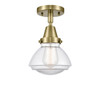 Olean - 1 Light - 7 inch - Antique Brass - Flush Mount (447-1C-AB-G322-LED)
