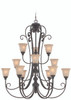 Barrett Place 12 Light Chandelier In Mocha Bronze (24212-MB)