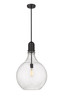 Amherst - 1 Light - 16 inch - Matte Black - Stem hung - Pendant (492-1S-BK-G584-16-LED)
