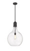Amherst - 1 Light - 16 inch - Matte Black - Stem hung - Pendant (492-1S-BK-G582-16-LED)