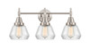 Fulton - 3 Light - 25 inch - Satin Nickel - Bath Vanity Light (447-3W-SN-G172-LED)