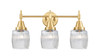 Colton - 3 Light - 24 inch - Satin Gold - Bath Vanity Light (447-3W-SG-G302-LED)