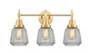 Chatham - 3 Light - 24 inch - Satin Gold - Bath Vanity Light (447-3W-SG-G142)