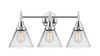 Cone - 3 Light - 26 inch - Polished Chrome - Bath Vanity Light (447-3W-PC-G42-LED)