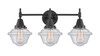 Oxford - 3 Light - 26 inch - Matte Black - Bath Vanity Light (447-3W-BK-G534-LED)