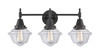 Oxford - 3 Light - 26 inch - Matte Black - Bath Vanity Light (447-3W-BK-G532)