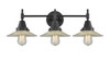Halophane - 3 Light - 27 inch - Matte Black - Bath Vanity Light (447-3W-BK-G2-LED)