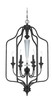 Boulevard 6 Light Foyer in Mocha Bronze/Silver Accents (26736-MBS)