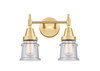 Canton - 2 Light - 14 inch - Satin Gold - Bath Vanity Light (447-2W-SG-G184S)