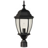 Bent Glass Cast 1 Light Outdoor Post Mount in Textured Black (Z285-TB)
