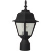 French Style 1 Light Outdoor Post Mount in Textured Black (Z325-TB)
