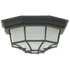 Octagonal Bulkhead 1 Light Small Flush/Wall Mount in Textured Black (Z390-TB)
