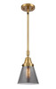 Cone - 1 Light - 6 inch - Brushed Brass - Mini Pendant (447-1S-BB-G63)