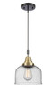 Bell - 1 Light - 8 inch - Black Antique Brass - Mini Pendant (447-1S-BAB-G74)