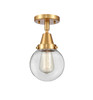 Beacon - 1 Light - 6 inch - Satin Gold - Flush Mount (447-1C-SG-G202-6-LED)