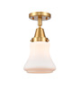 Bellmont - 1 Light - 6 inch - Satin Gold - Flush Mount (447-1C-SG-G191)