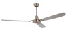 Velocity 58" 3-Blade Ceiling Fan in Brushed Polished Nickel w/ Brushed Nickel Blades; Not Light Kit Adaptable (VE58BNK3)
