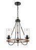 Paladin - 3 Light - 19 inch - Matte Black - Chain Hung - Mini Chandelier (442-3CR-BK-CL-LED)