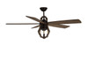 Winton 56" 5-Blade Ceiling Fan in Aged Bronze Brushed w/ Weathered Pine Blades; Integrated Light Kit (WIN56ABZWP5)