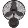 Bellows I 14" 3-Blade Hard-wired Indoor/Outdoor (Damp) Wall Fan in Aged Bronze Textured w/ Aged Bronze Blades; Not Light Kit Adaptable (BW116AG3-HW)