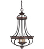 Stafford 3 Light Foyer In Aged Bronze/Textured Black (38733-AGTB)