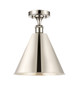 Berkshire - 1 Light - 12 inch - Polished Nickel - Semi-Flush Mount (516-1C-PN-MBC-12-PN-LED)