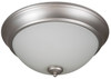Pro Builder 2 Light 13" Flushmount In Brushed Satin Nickel (XP13BN-2W)