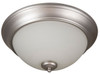Pro Builder 3 Light 15" Flushmount In Brushed Satin Nickel (XP15BN-3W)