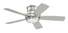 Tempo Hugger 44" 5-Blade Ceiling Fan in Brushed Polished Nickel w/ Brushed Nickel/Maple Blades; Light Kit Included (optional) (TMPH44BNK5)