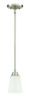Grace 1 Light Mini Pendant in Brushed Polished Nickel (41991-BNK)