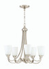 Grace 5 Light Chandelier in Brushed Polished Nickel (41925-BNK)