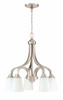 Grace 5 Light Down Chandelier in Brushed Polished Nickel (41915-BNK)