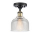 Dayton - 1 Light - 6 inch - Black Antique Brass - Semi-Flush Mount (516-1C-BAB-G412-LED)