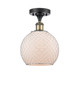 Farmhouse Chicken Wire - 1 Light - 8 inch - Black Antique Brass - Semi-Flush Mount (516-1C-BAB-G121-8CSN-LED)