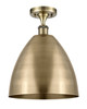 Bristol - 1 Light - 12 inch - Antique Brass - Semi-Flush Mount (516-1C-AB-MBD-12-AB-LED)