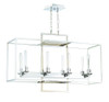 Cubic 8 Light Linear Chandelier In Chrome (41528-CH)