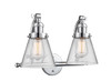Cone - 2 Light - 18 inch - Polished Chrome - Bath Vanity Light (515-2W-PC-G62-LED)