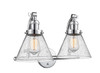 Cone - 2 Light - 18 inch - Polished Chrome - Bath Vanity Light (515-2W-PC-G44-LED)