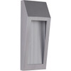 Wedge 1 Light Small LED Outdoor Pocket Sconce in Brushed Aluminum (Z9302-BAO-LED)