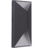 Peak 2 Light Small LED Outdoor Pocket Sconce in Textured Black/Brushed Aluminum (Z3402-TBBA-LED)