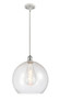 Athens - 1 Light - 14 inch - White Polished Chrome - Pendant (516-1S-WPC-G124-14-LED)