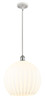 White Venetian - 1 Light - 14 inch - White Polished Chrome - Pendant (516-1S-WPC-G1217-14WV)