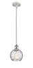 Athens Water Glass - 1 Light - 6 inch - White Polished Chrome - Mini Pendant (516-1S-WPC-G1215-6-LED)