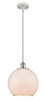 Farmhouse Chicken Wire - 1 Light - 10 inch - White Polished Chrome - Mini Pendant (516-1S-WPC-G121-10CSN)